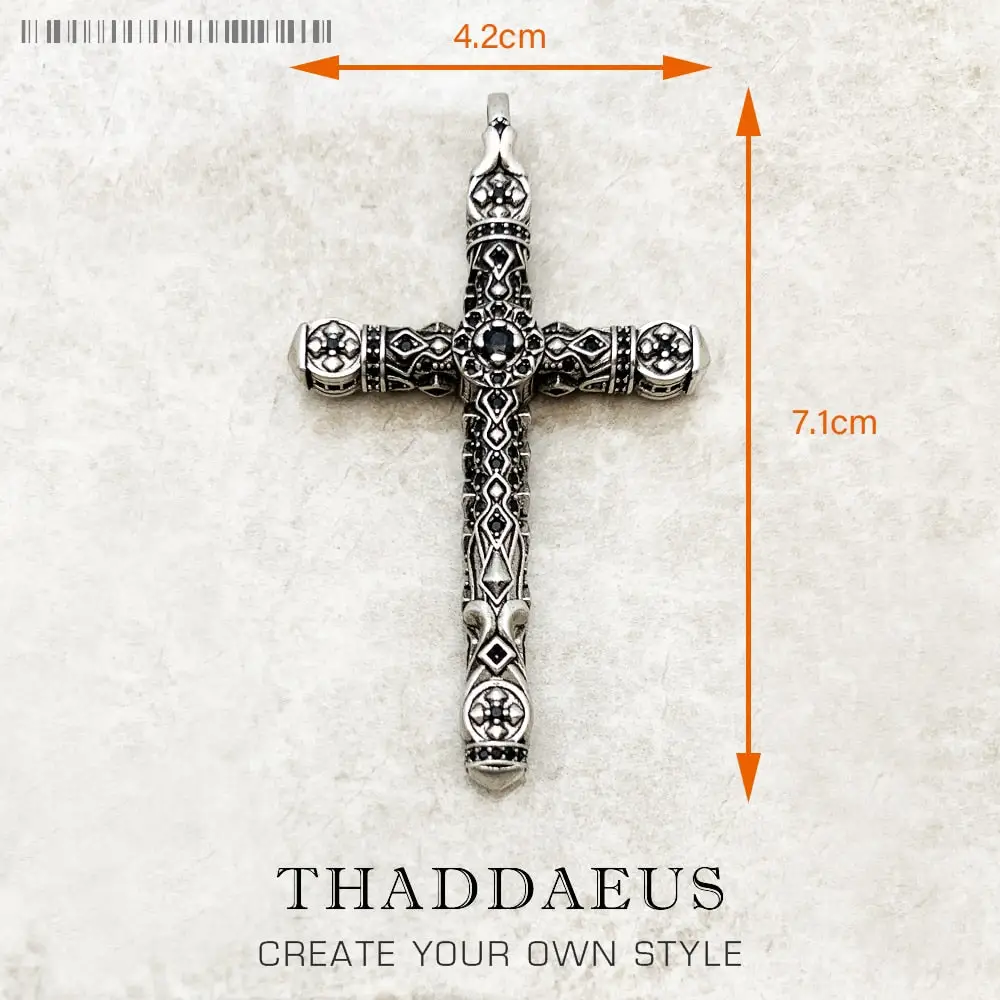 Majestic Cross Pendant | Sterling Silver Necklace Charm | Gift For Her