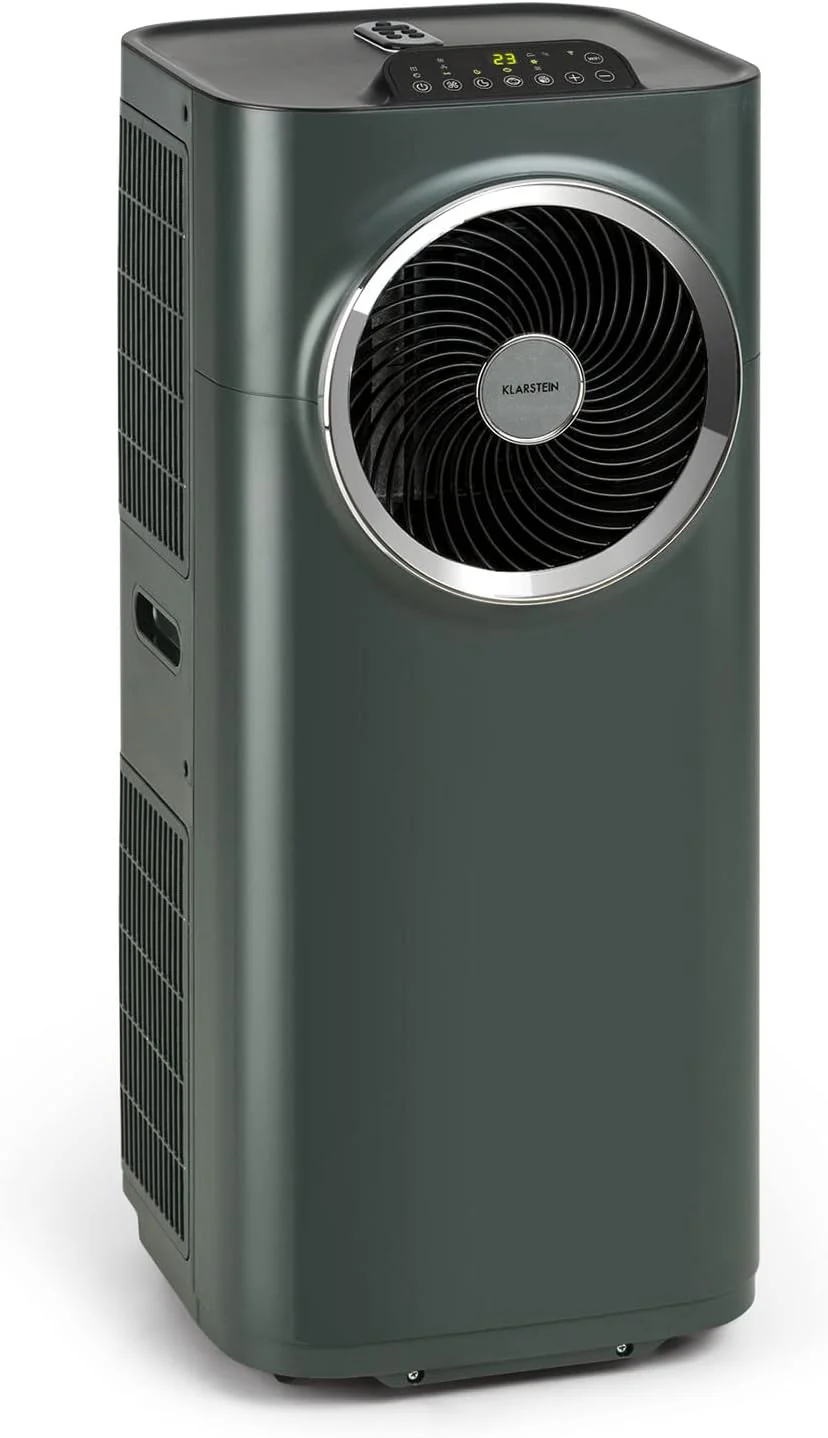Klarstein Mobile Klimaanlage mit Abluftschlauch, 5-in-1 Klimagerät, Ventilator, Luftentfeuchter, Luftreiniger & Nachtmodus, App-Steuerung, Kleine & Portable, für Wohnung & Büro, 12000 BTU