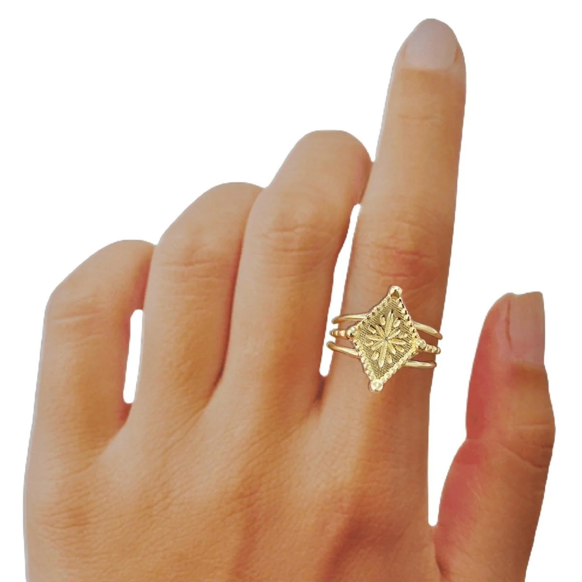 Laihas Prestige Diamond Dust Boho Gold Ring