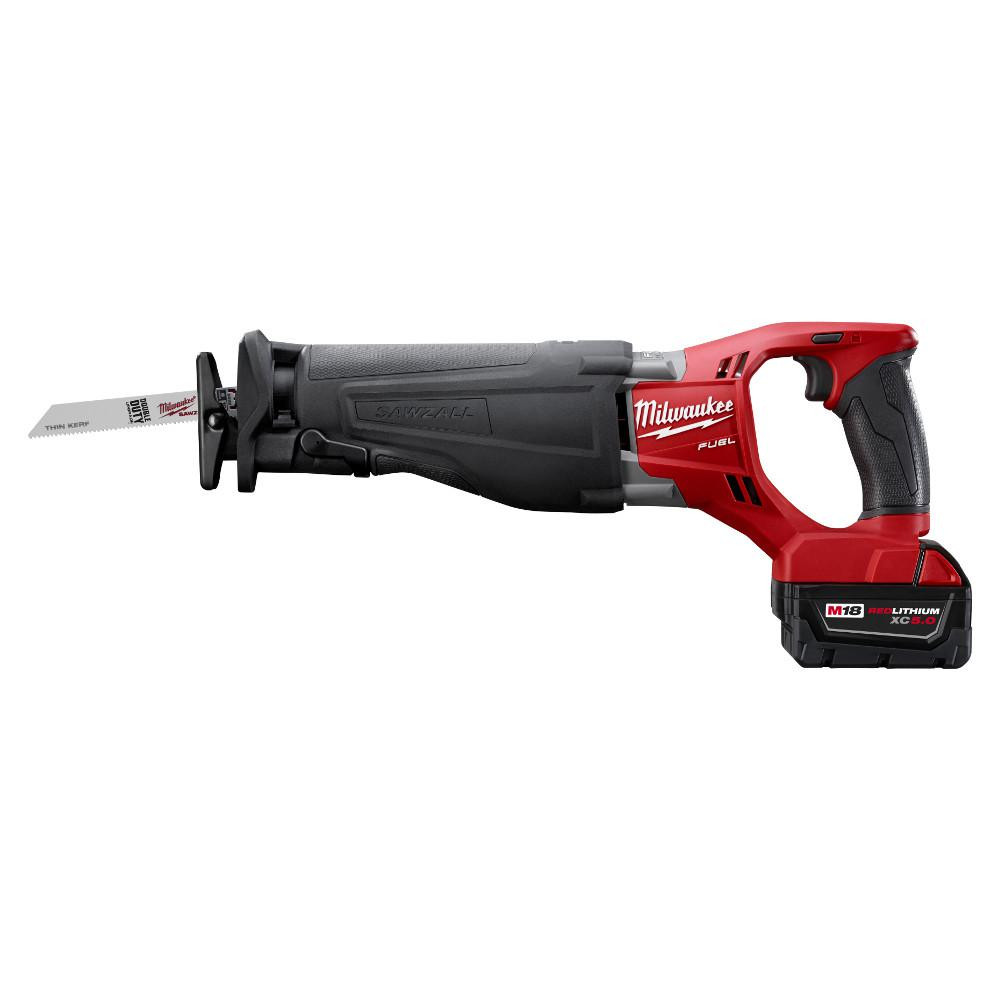 2025 Milwaukee M18 FUEL Draadloze Combo Kit van 18 Volt met Borstelloze Motor (10 Gereedschappen) met (2) 5.0 Ah Batterijen, (1) Oplader, (2) Gereedschapstas