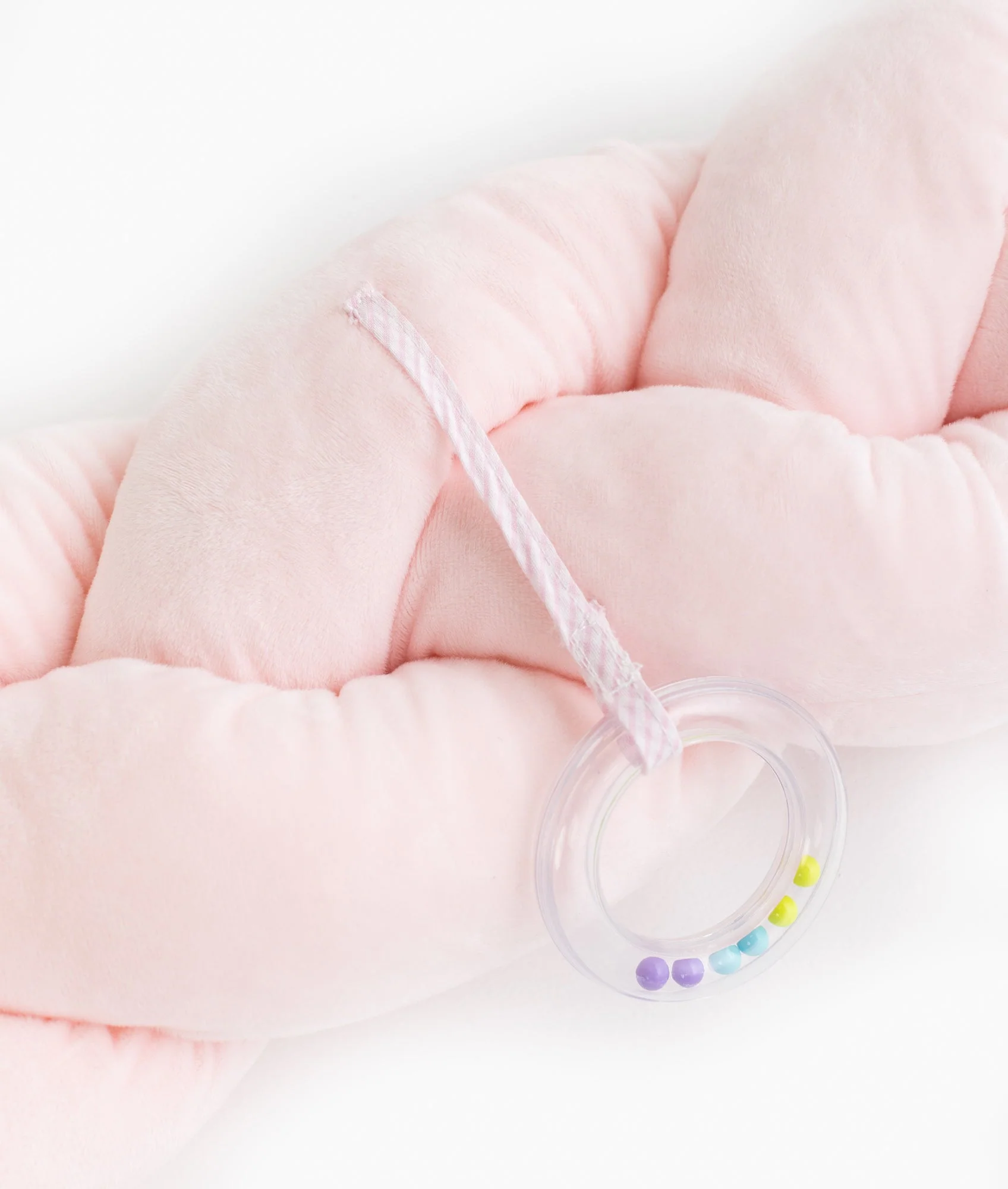 Braided Toddler Bolster | Pink