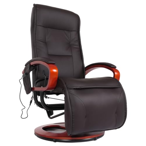 Mendler Poltrona Relax Arles II Massaggio Ecopelle Altezza Regolabile 99 118cm Marrone : Amazon.it: Salute e cura della persona