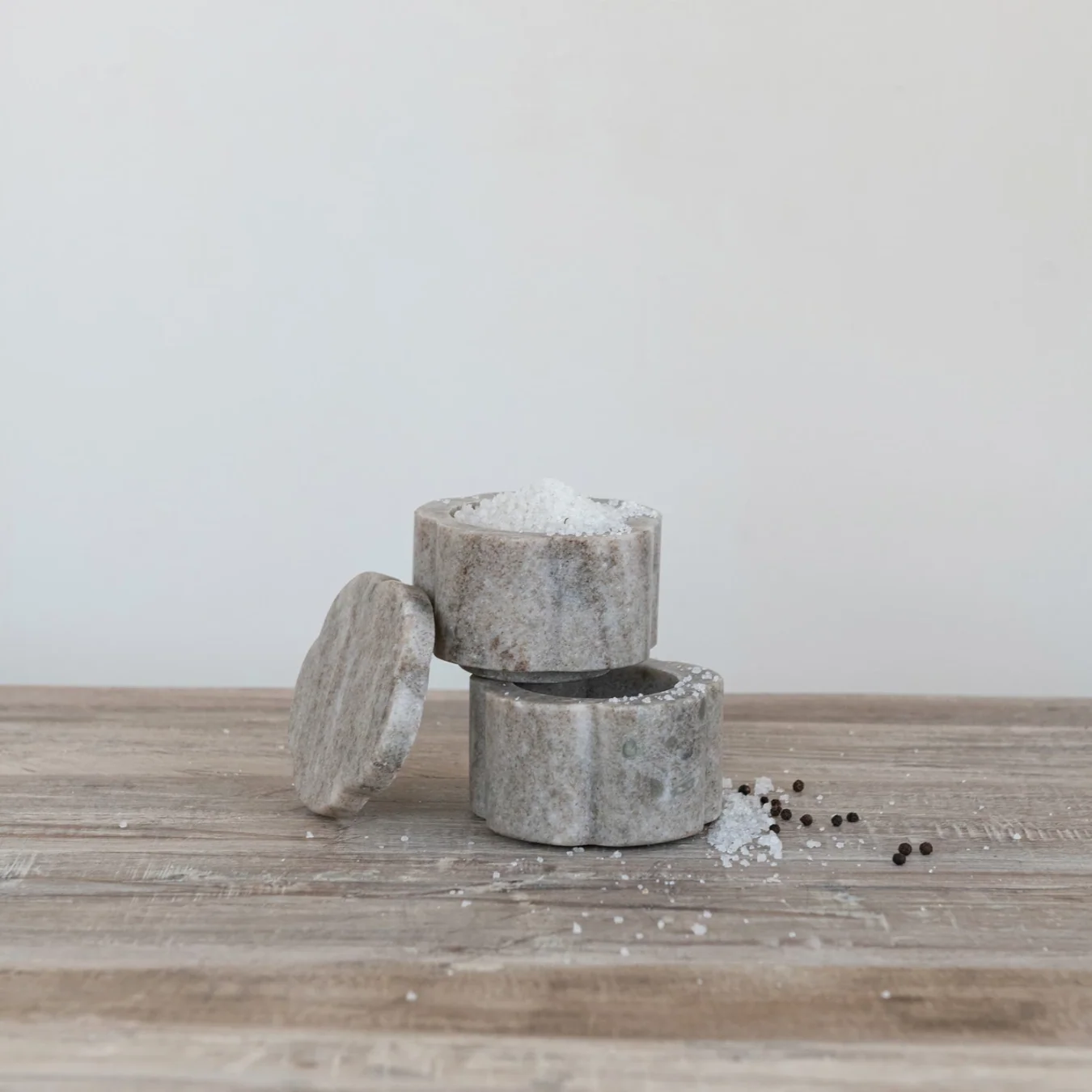 Marble Scalloped Stackable Pinch Pot