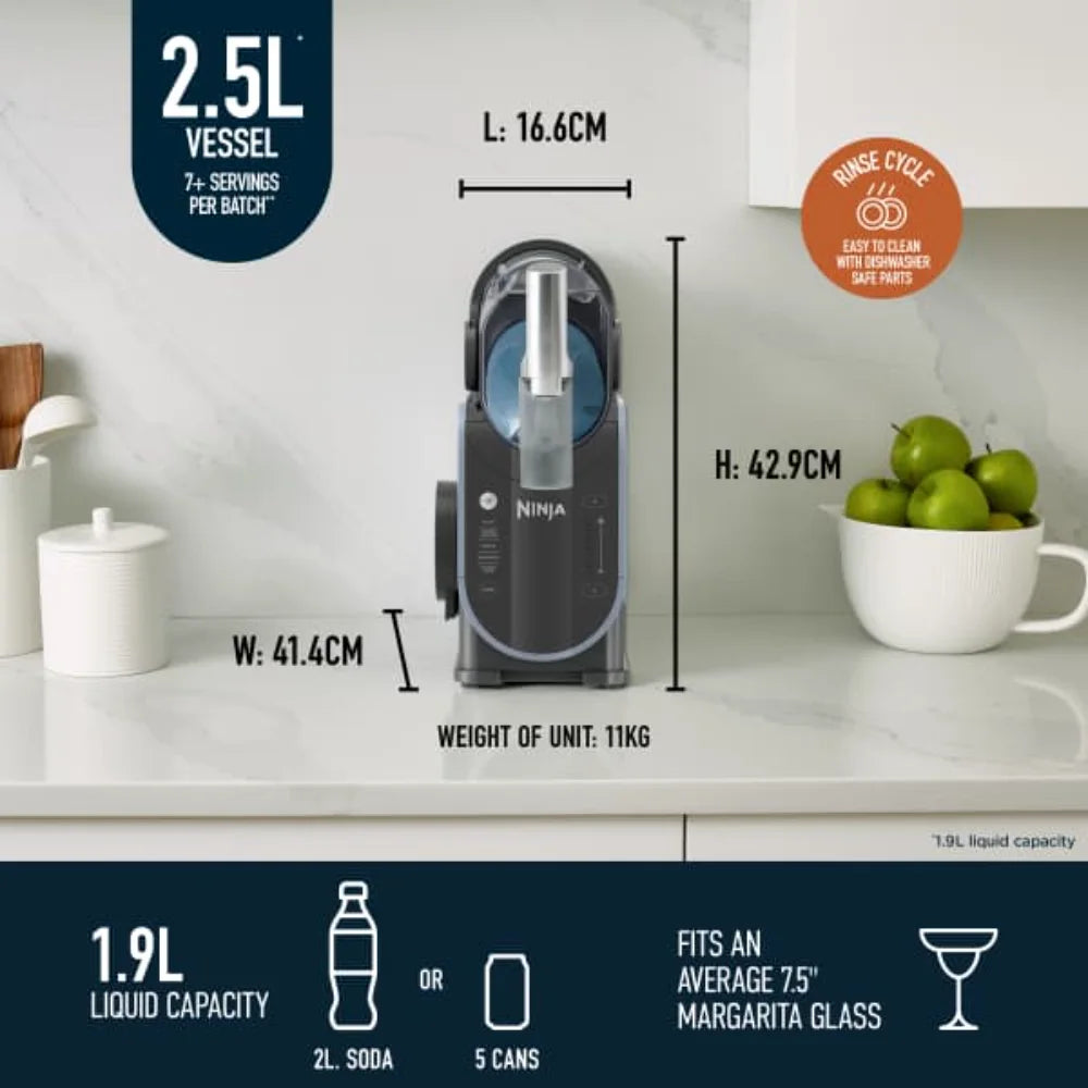 Ninja Slushi Machine Frozen Drink Maker - Artic Blue and Grey | FS301UK