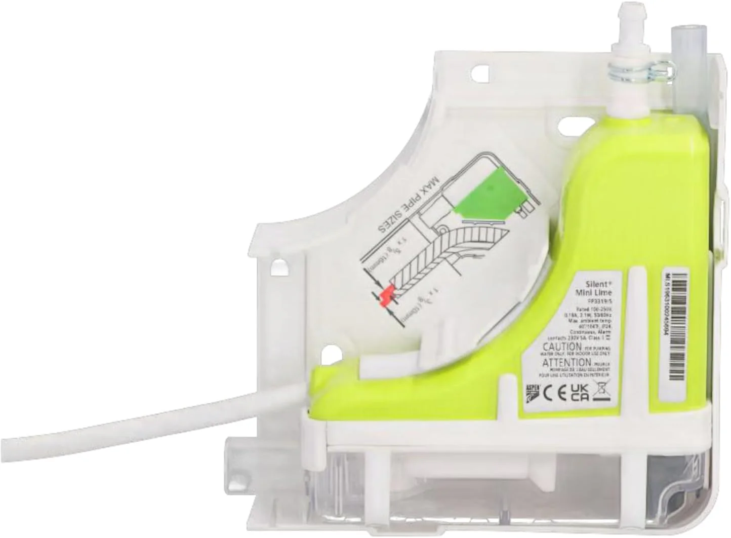 ASPEN Silent + Mini Lime sarokcsatornás kondenzvízszivattyú fali klímaberendezésekhez / 5. generáció (Slimline)