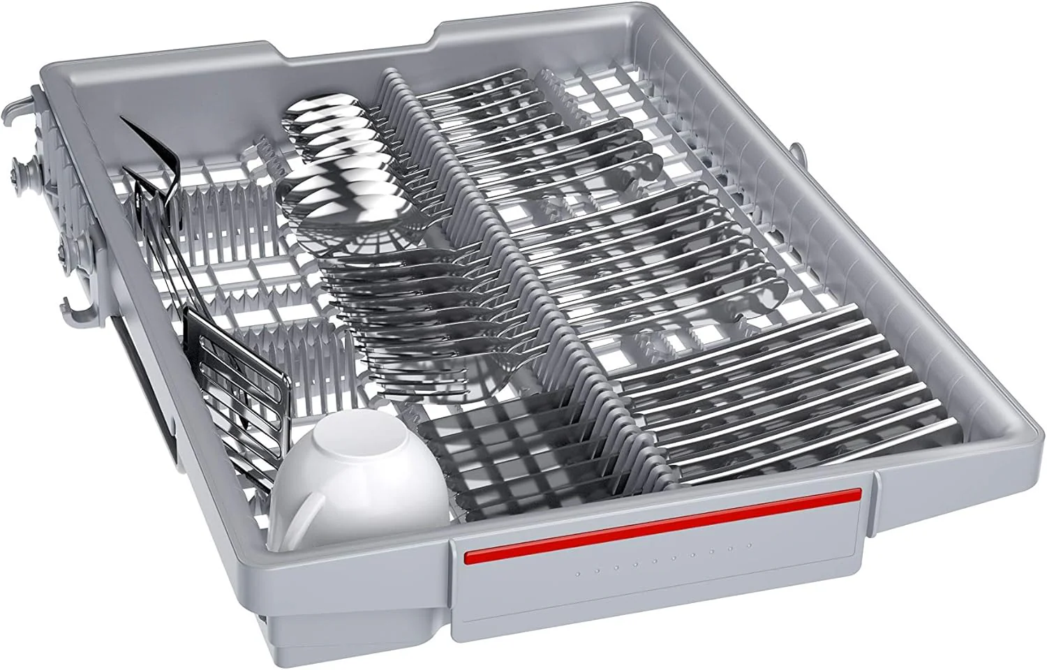 Bosch SPS4HMI61E Serie 4 Lavastoviglie a libera installazione / E / 45 cm / Acciaio inox / 76 kWh/100 cicli / 10 coperti / SuperSilence / Extra asciugatura / VarioCassetto / Home Connect