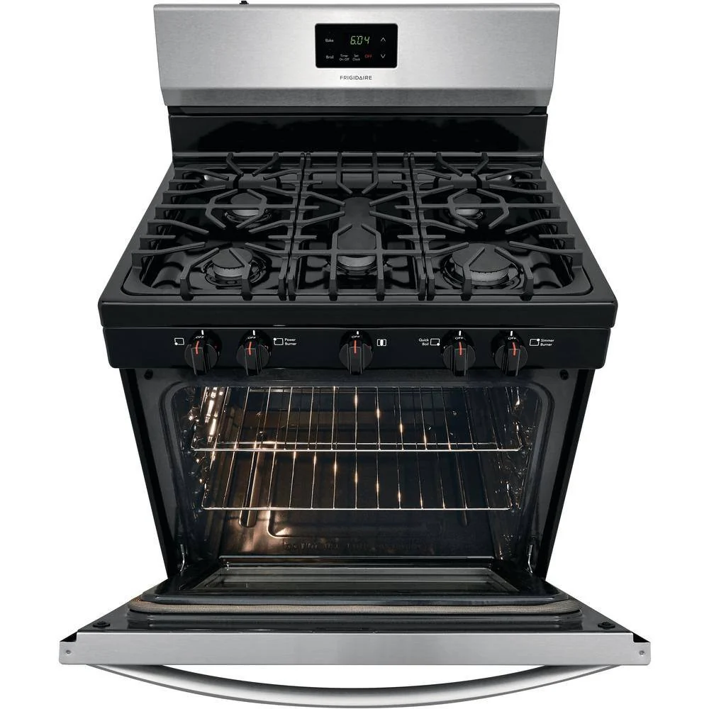 Frigidaire 30 inch (76 cm) wide freestanding 5-burner stainless steel gas hob FCRG3052AS