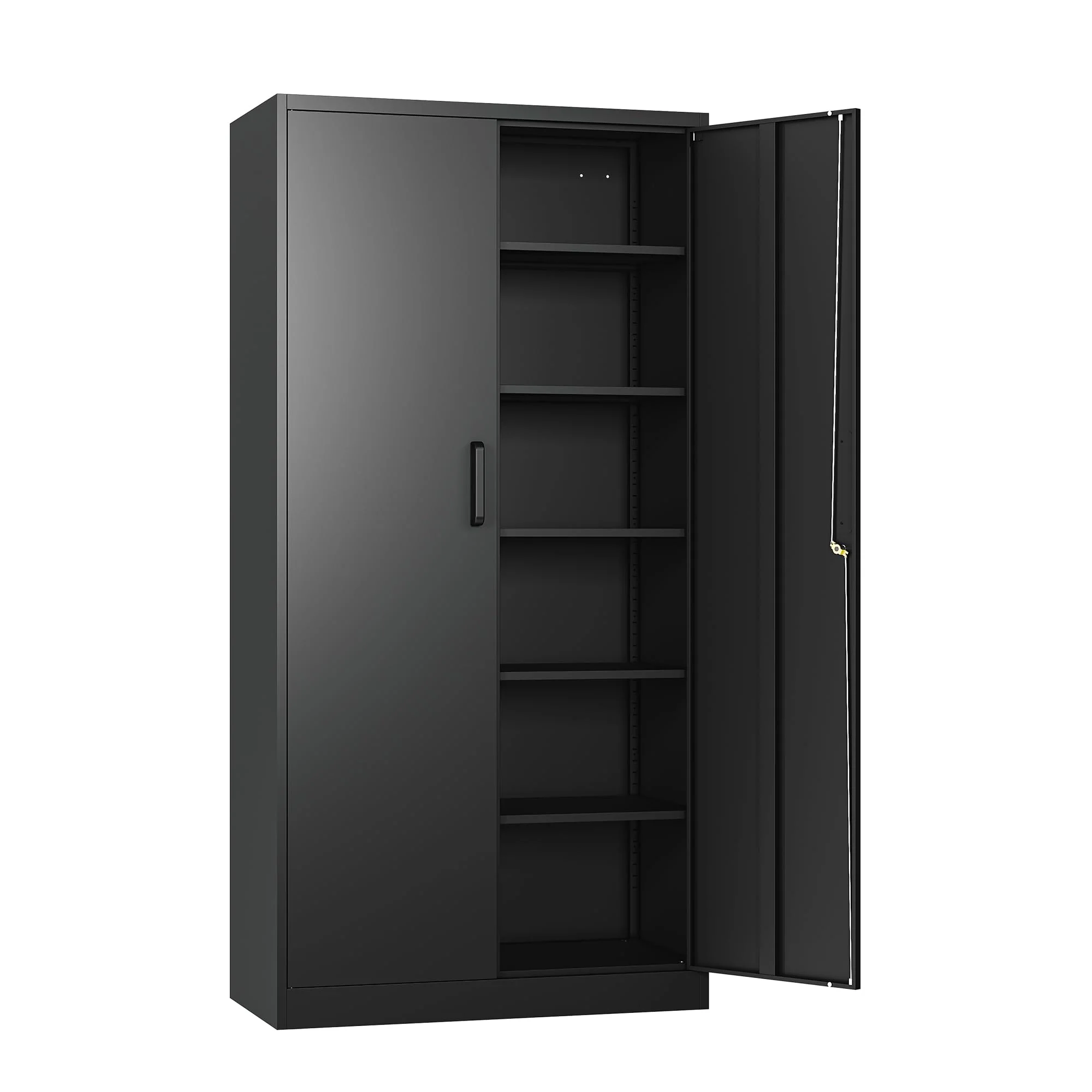 Metal Garage Storage Cabinet with 2 Doors and 5 Adjustable Shelves 71