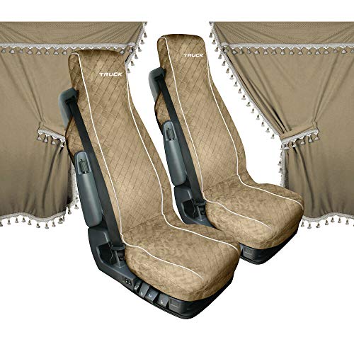 Lampa 98645 Melissa, Set Tende e coprisedili in Microfibra per Camion   Beige : Auto e Moto