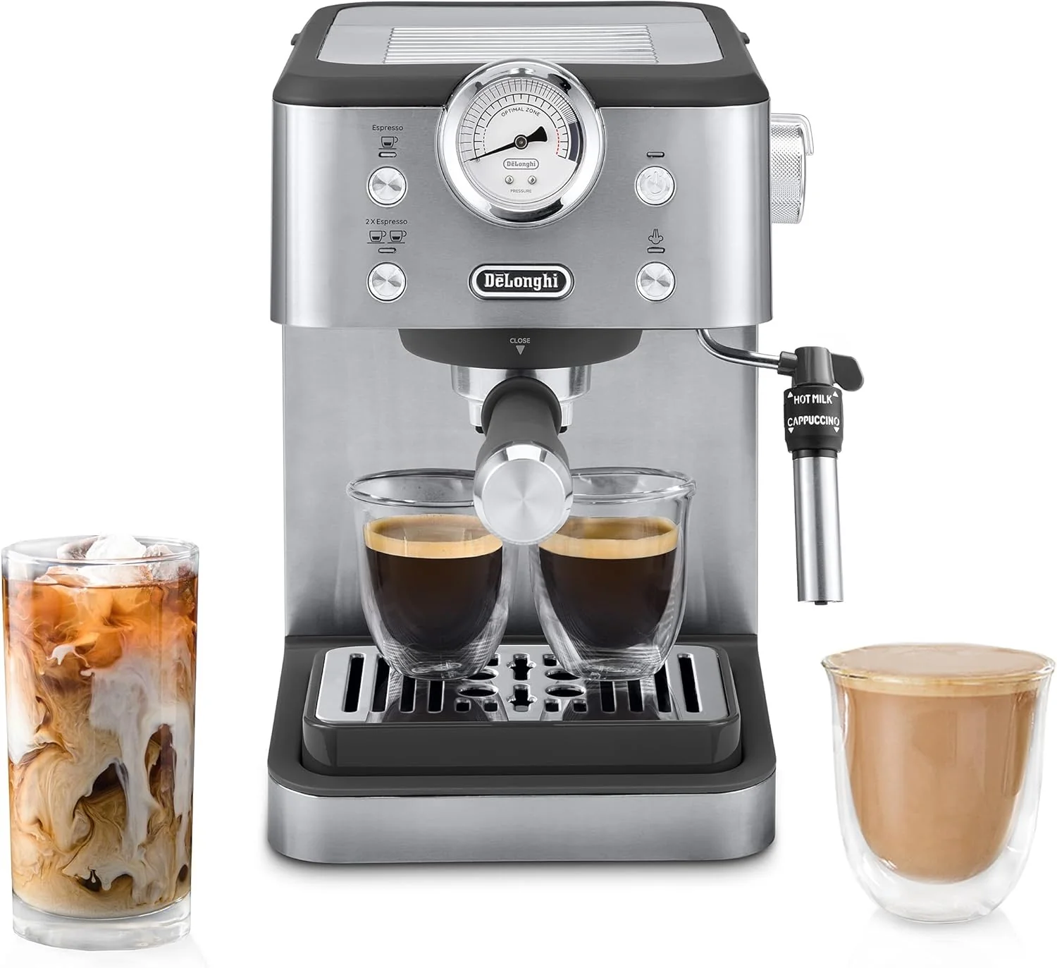De’Longhi Classic Espresso Machine with Milk Frother, 15-Bar Pump & Temperature Control