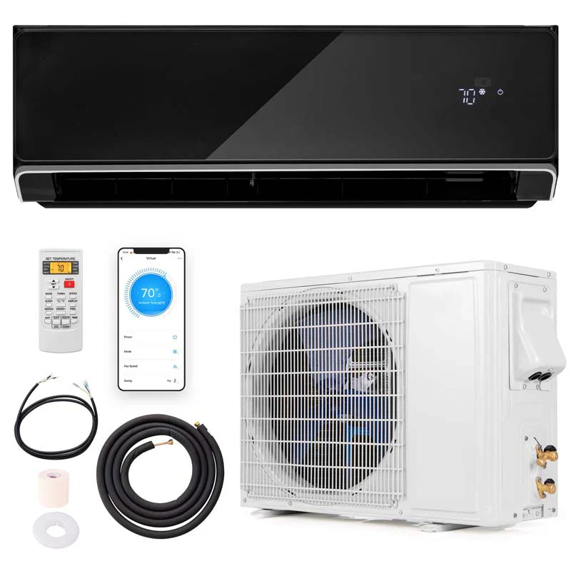 18 000 BTU, 21 SEER2, 208-230V, WiFi-kompatibilis mini split klímaberendezés Alexa támogatással, falra szerelt, légcsatorna nélküli AC egység inverteres hőszivattyú rendszerrel