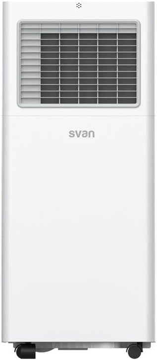 Svan Aire Acondicionado Portátil, 9000 BTU. SAAP900F. Solo frío, Display LED Táctil, Temporizador, Mando a Distancia, Kit instalación ventana incluido, Clasificación Energética A