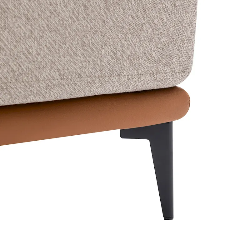 Modern Two-tone Barrel Fabric Chair