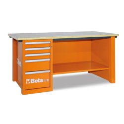 Banco da lavoro per officina Beta Master Cargo C57SD con 5 cassetti