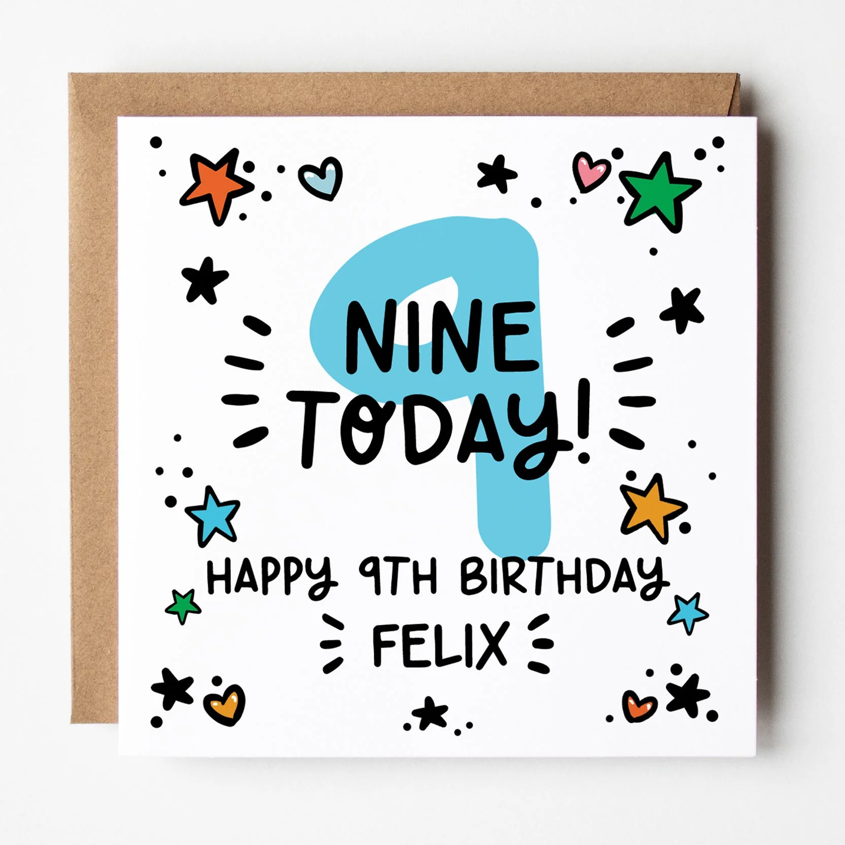 Personalised 6th 7th 8th 9th Birthday Card a?�� Birthday Number Card a?�� Boy's Birthday Card a?��