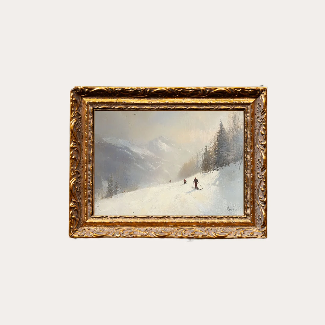 Swiss Alps | French Brass Inspired Gold Mould Framed Art