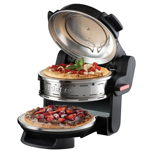 Ariete 927 Pizzeria Ariete, Forno pizza doppio, 2 pizze in 4 minuti, 2300 W, 2 pietre refrattarie, 2 termostati, Diametro 32 cm, 5 livelli di cottura, 2 pale in acciaio inox, Nero : Amazon.it: Casa e cucina