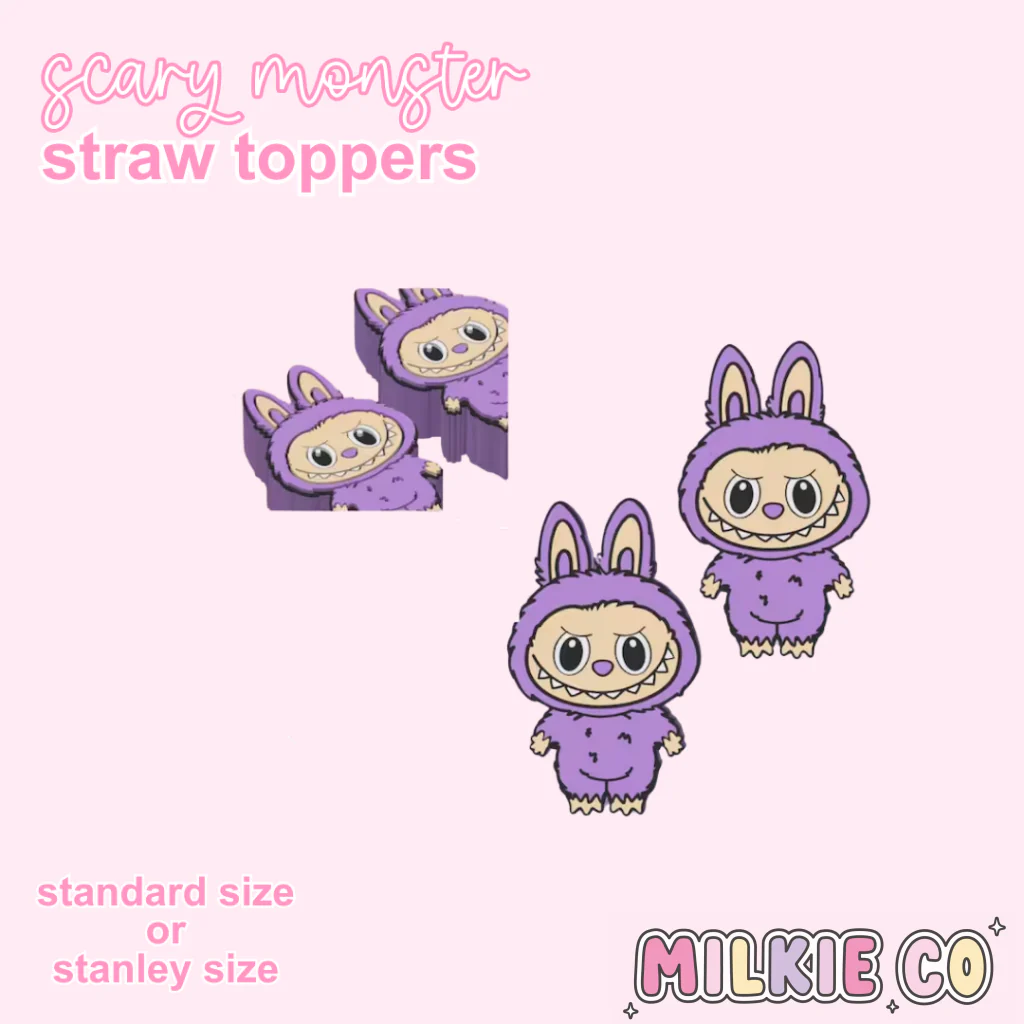 Scary Monster Straw Topper