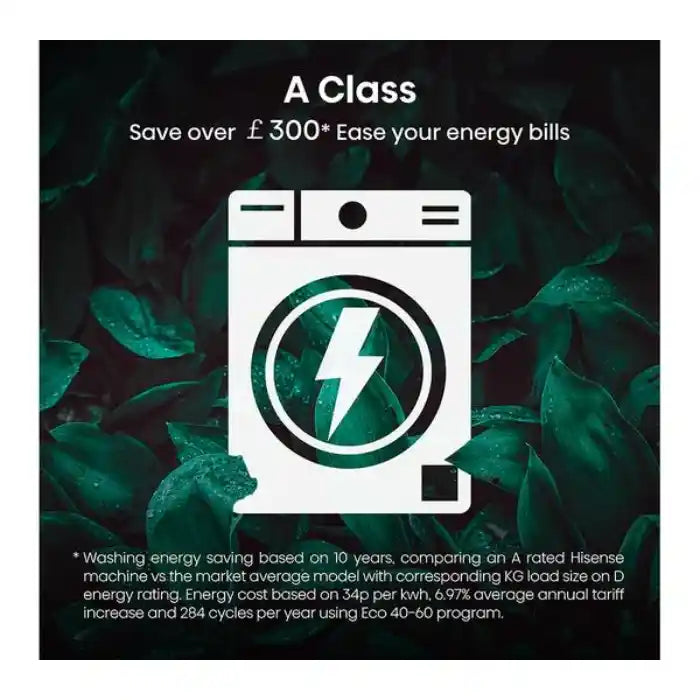 Hisense 5S Series Auto Dosing WiF 10.5 kg Washer Dryer - Black | WD5S1045BB