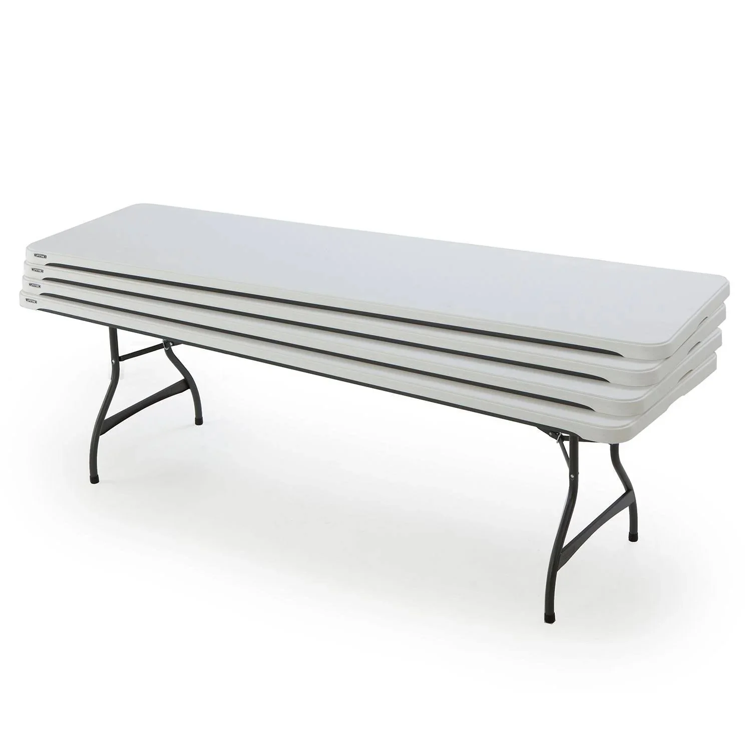 Lifetime 4-Pack Commercial Stackable Folding Table 8 Feet - White (80344)