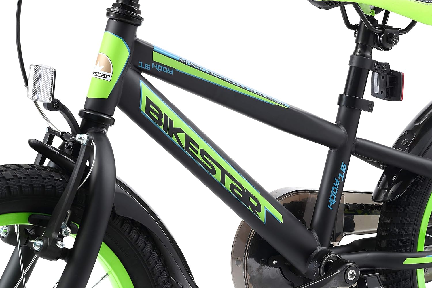BIKESTAR Bicicleta Infantil para niños y niñas a Partir de 4 años | Bici de montaña 16 Pulgadas con Frenos | 16