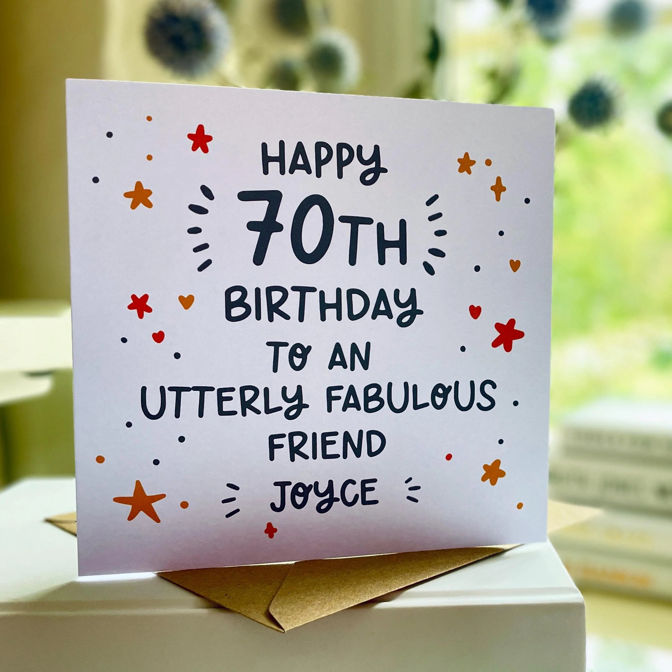 Utterly Fabulous X 70th Birthday Card ? Personalised 70th Birthday Card ? Personalised Birthday Card 70th Birthday ?