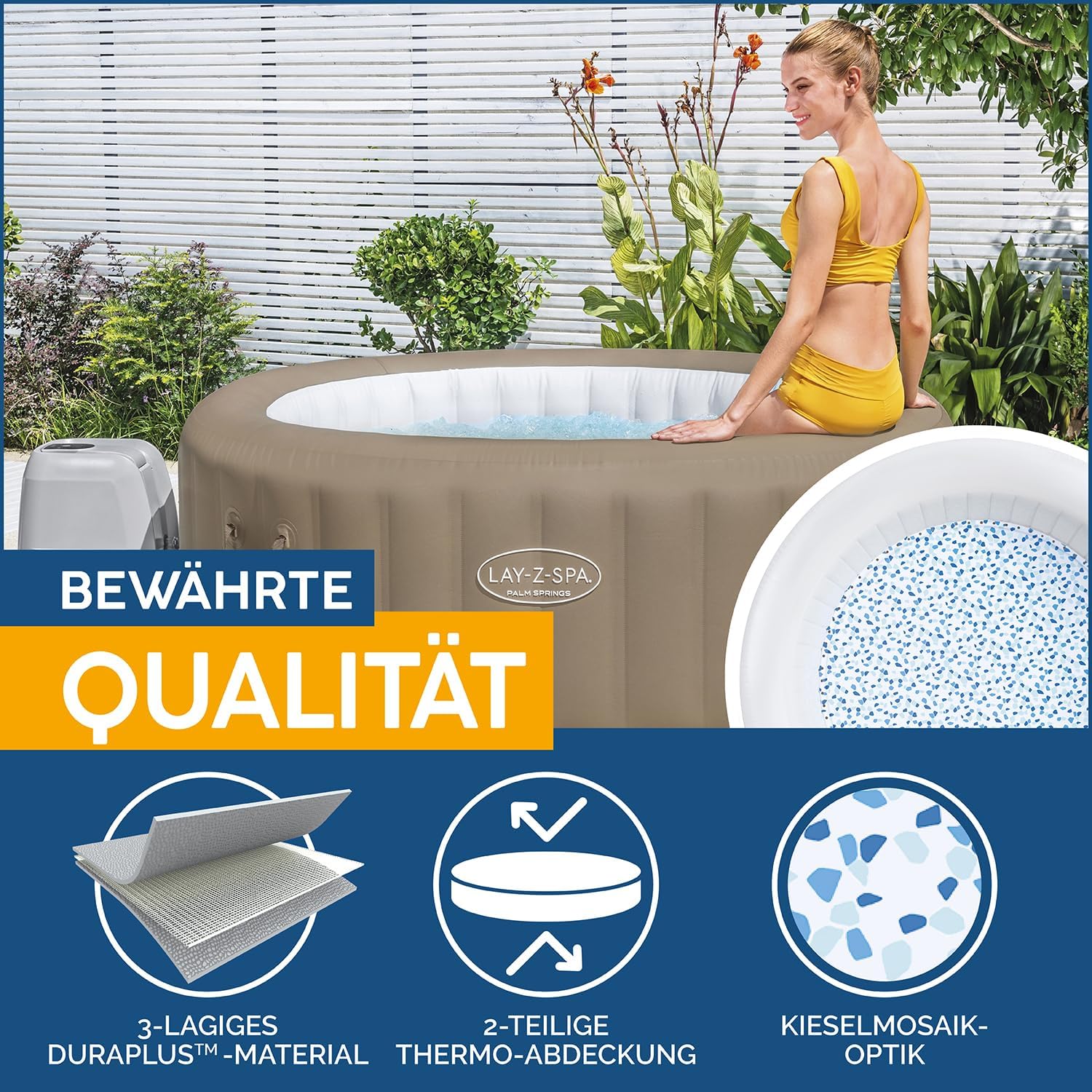 Bestway® Lay-Z-SPA® Whirlpool Palm Springs AirJet Ø 196 x 71 cm, rund