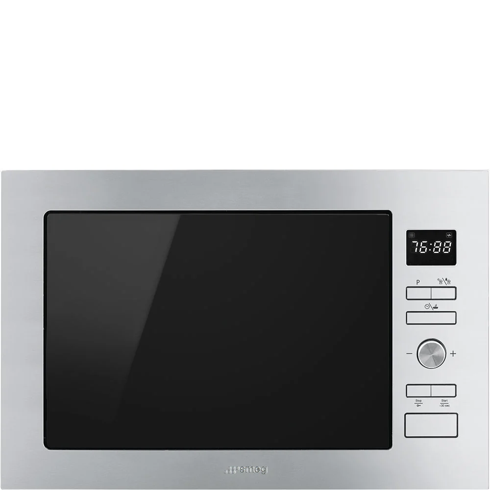 Forno a Microonde Ad Incasso Smeg FMI425X 1000 W 25 Litri (A38,8xL59,5xP37,7) Grill Griglia al quarzo Acciaio inossidabile
