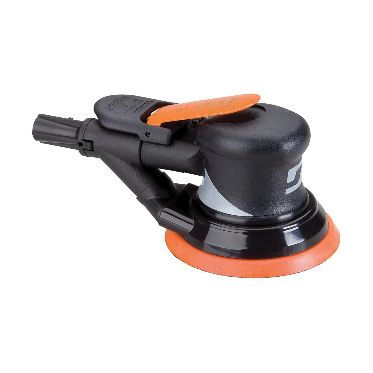 Dynabrade Silver Supreme 56883  ~  5 Inch Diameter Self-Generated Vacuum Dynorbital Supreme Random Orbital Sander .28 Hp 12000 Rpm 3/8 Inch Diameter Orbit