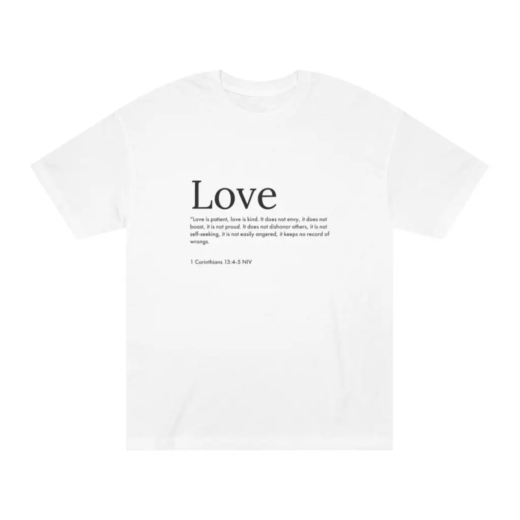 Love Christian Shirt | Cute & Inspirational Bible Tee| Trendy Tshirt for Gift and Church