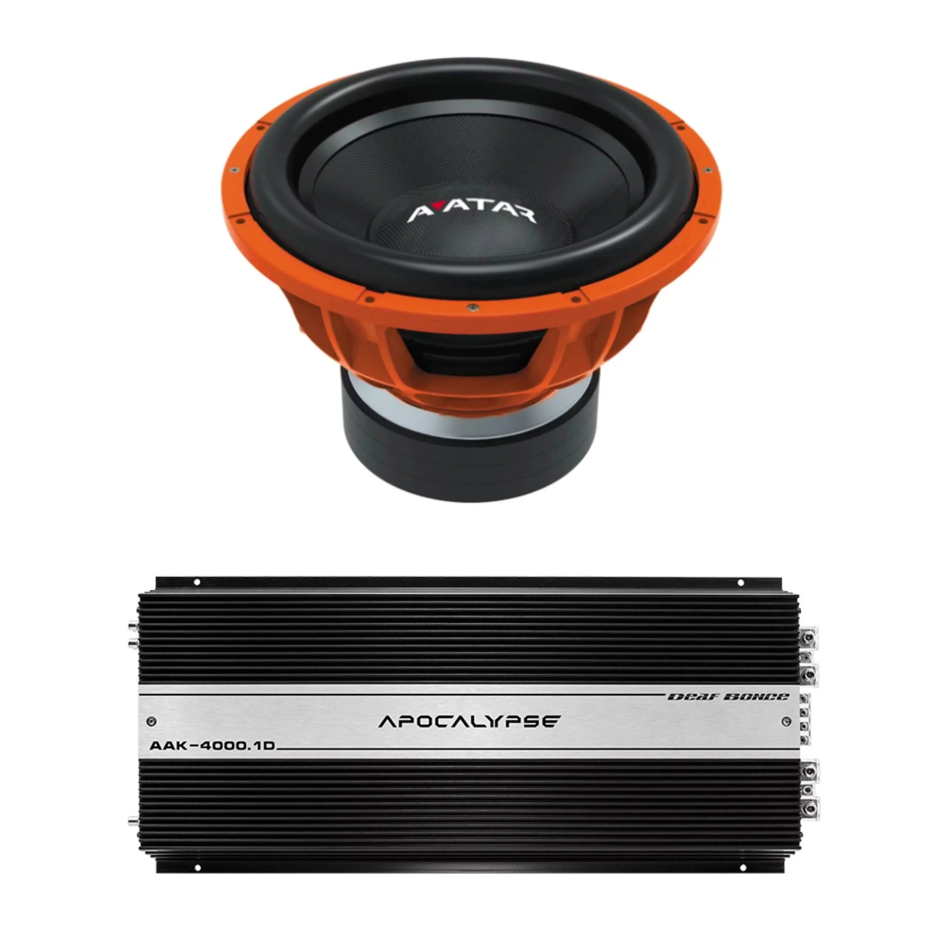Subwoofer auto STU-1546-D2 de 15" și 2 ohmi, pachet amplificator monobloc, nou
