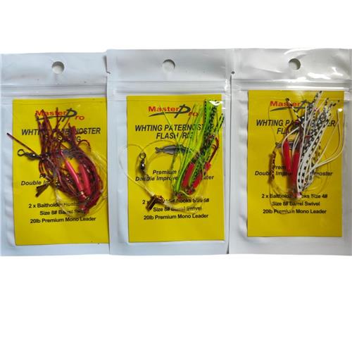 15 X Custom Designed Skirt Flasher Whiting Rigs Hooks In Size 4#/ 6#