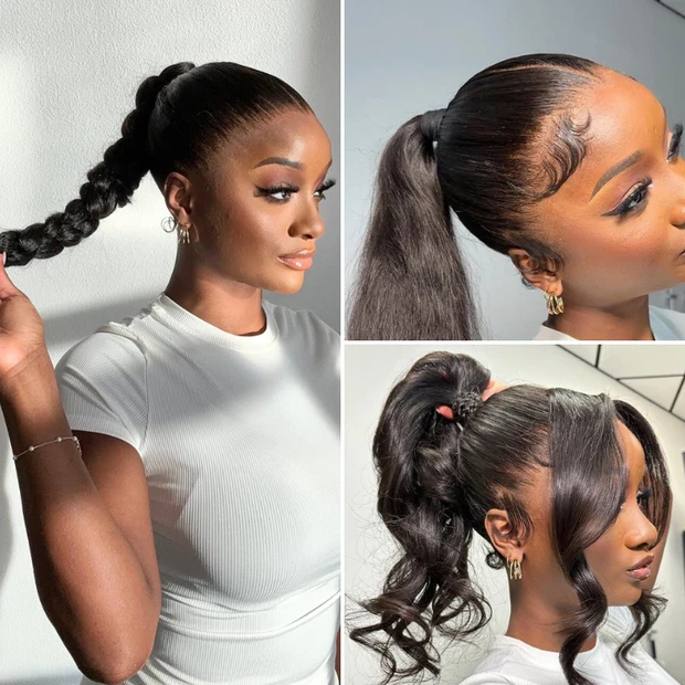 Clearance 14 To 30 Inches Glueless 360 Lace Wig Straight or Body Wave Human Hair Wig Snug Fit All Sizes Flash Sale
