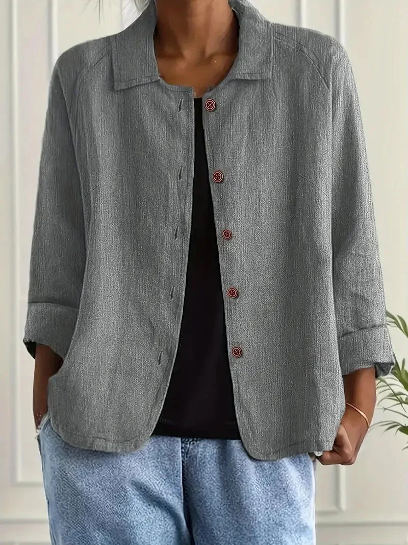 Women��s Lightweight Button Front Jacket Casual Summer Style