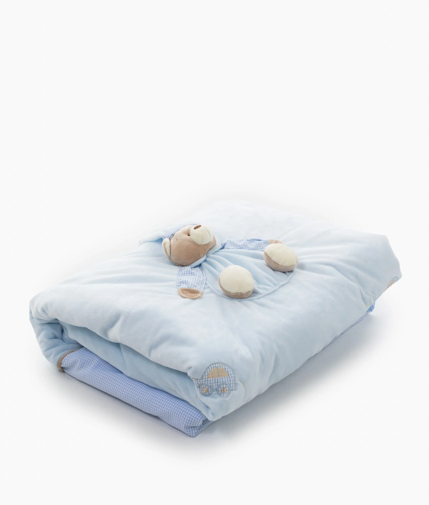 3D Toddler Quilt & Cover | Blue