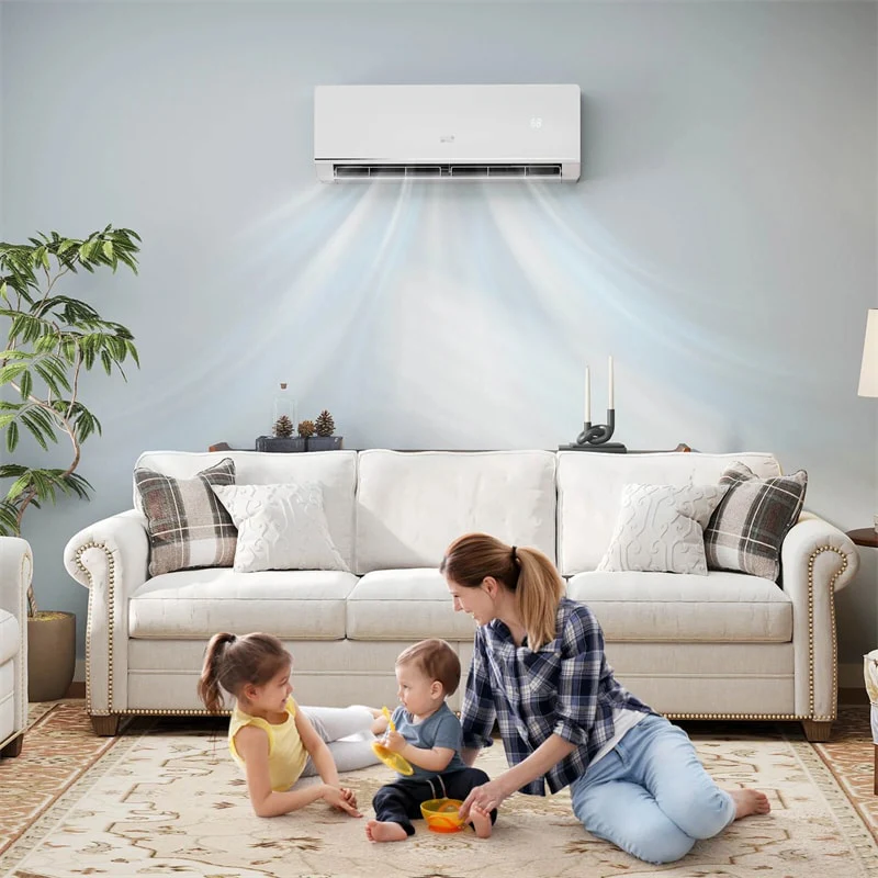 Energy Star Certified 12000 BTU 24 SEER2 Mini Split Air Conditioner with Heat Pump, WiFi Enabled Ductless Inverter AC Unit Cools 750 Sq.Ft