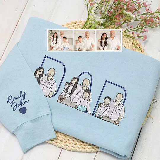 Vaderdagcadeau | EmbroiLove | Een knuffel die je kunt dragen, gemaakt van je herinneringen