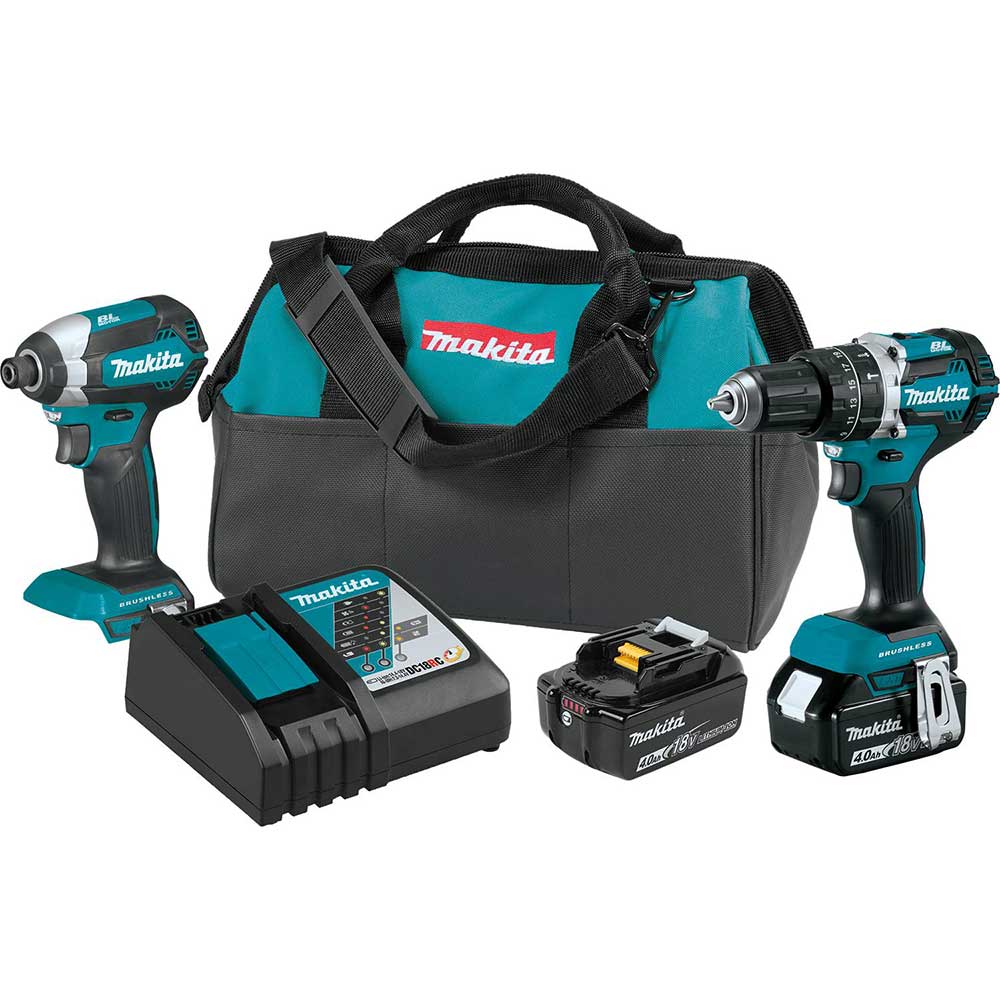 2025 Makita XT269M Combo Kit Draadloze 18V 4,0 Ah LXT Li-Ion Borstelvrije Tools - 2 Stuks