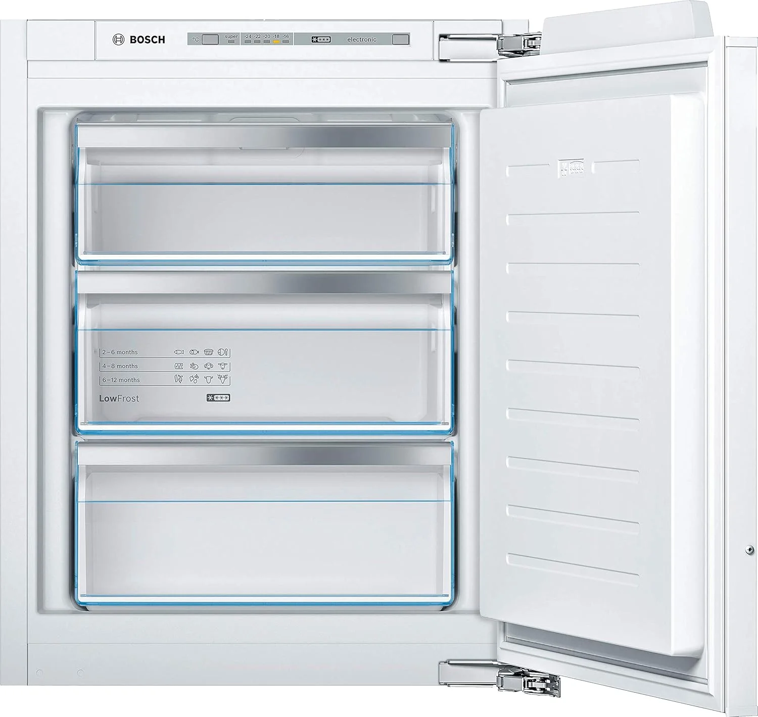 Bosch GIV11ADC0 Serie 6 Congelatore da incasso, 95 kWh, anno, 70 l, LowFrost, FreshSense, 72 x 56