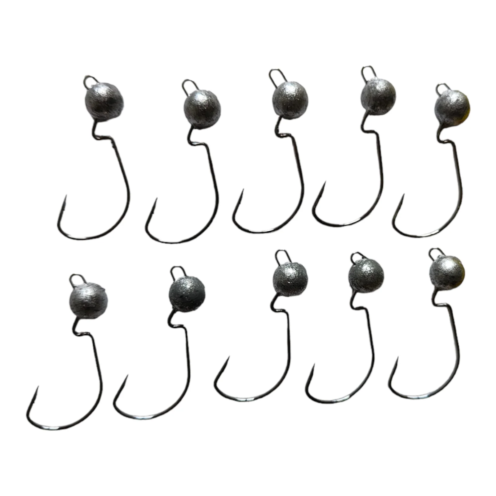 10pcs Jig Heads Chemically Sharpened Weedless and Snag less Hook 3g 5g 7g