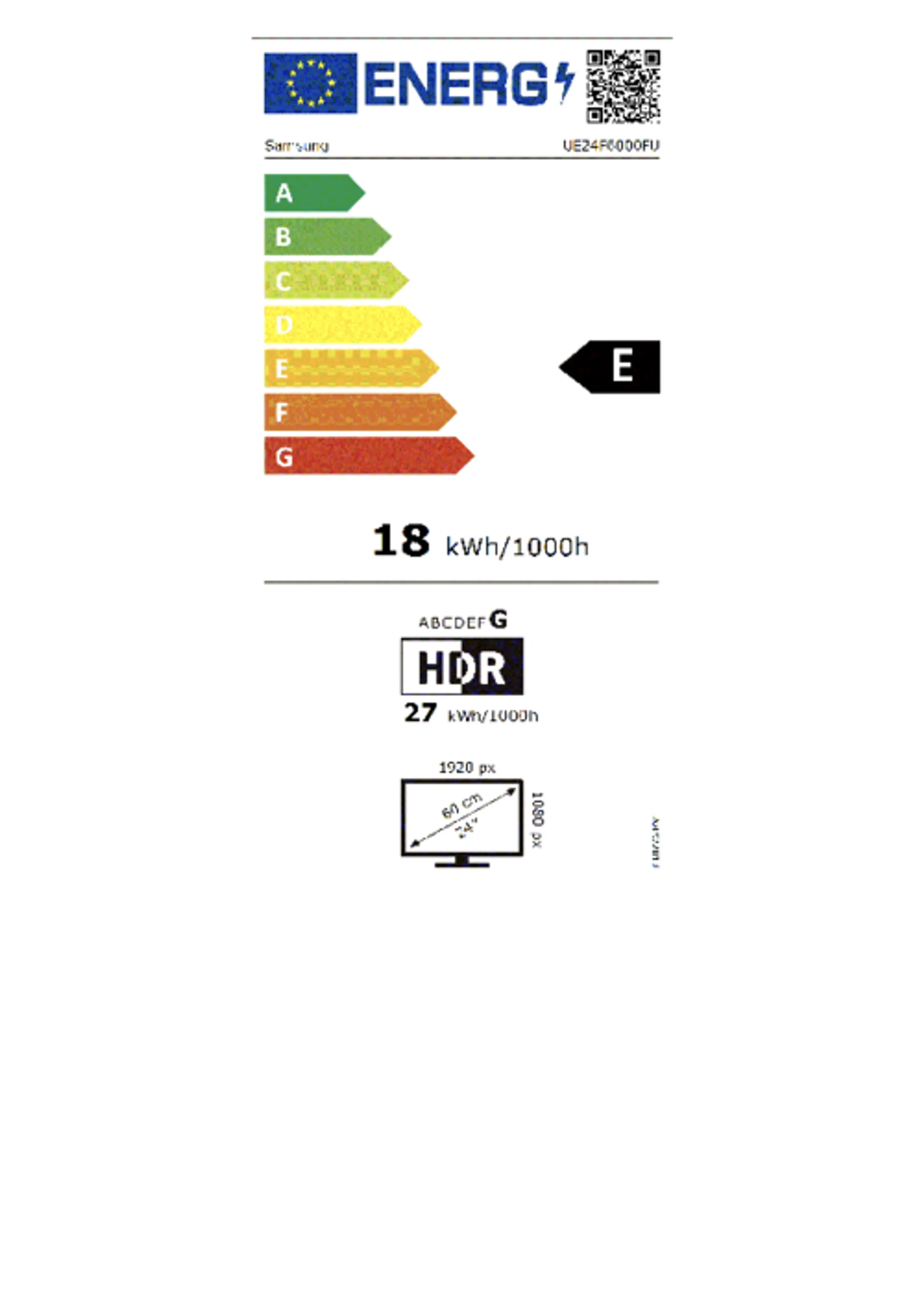 Samsung Full HD LED TV UE24F6000F (2025) - 24 inch