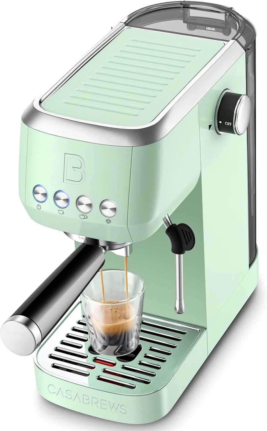 CASABREWS 3700 Essential Espresso Machine 20 Bar, Stainless Steel Cappuccino