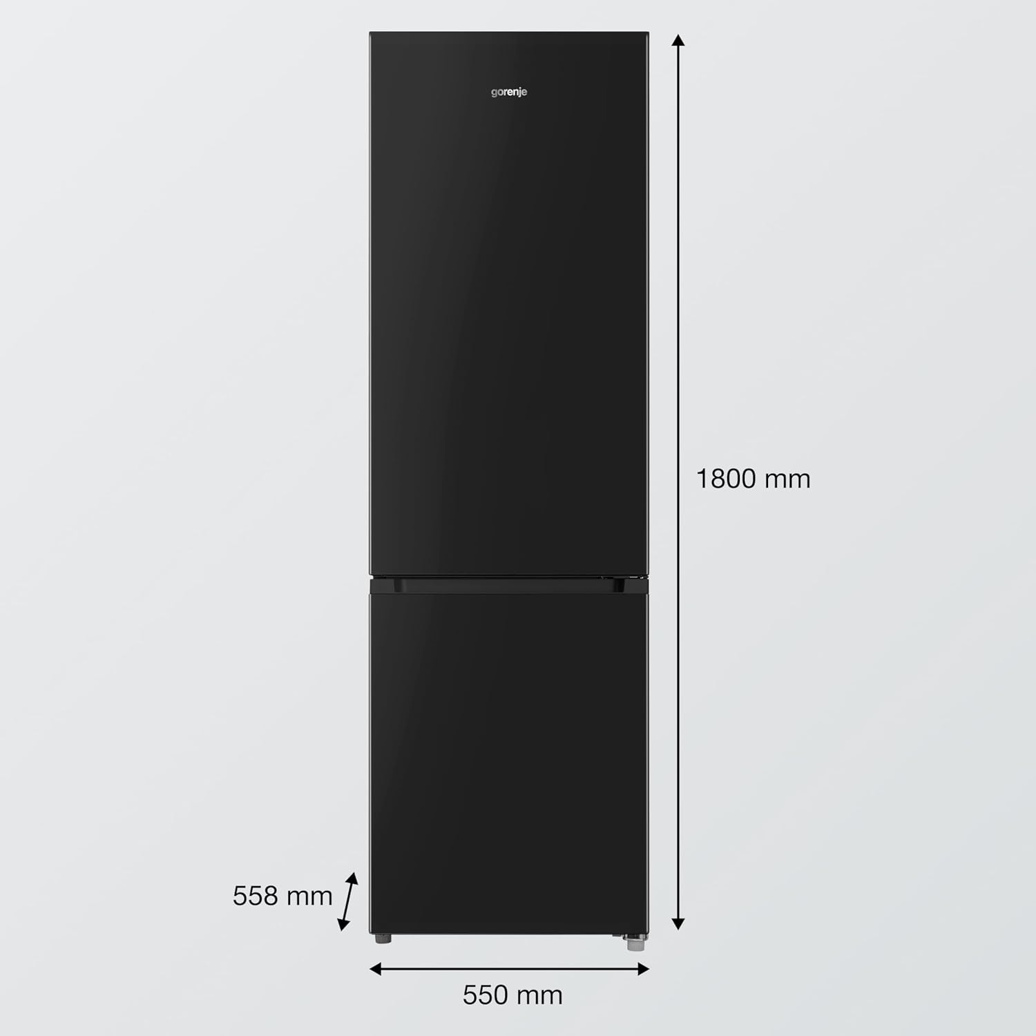 Gorenje RK418DPB4I Kühl-Gefrierkombination, 180cm Höhe, 268 Liter(197L plus 71L), CrispZone, Inverter-Kompressor, LED Licht, Türanschlag wechselbar, BxHxT: 55 × 180 × 55,8 cm, Schwarz