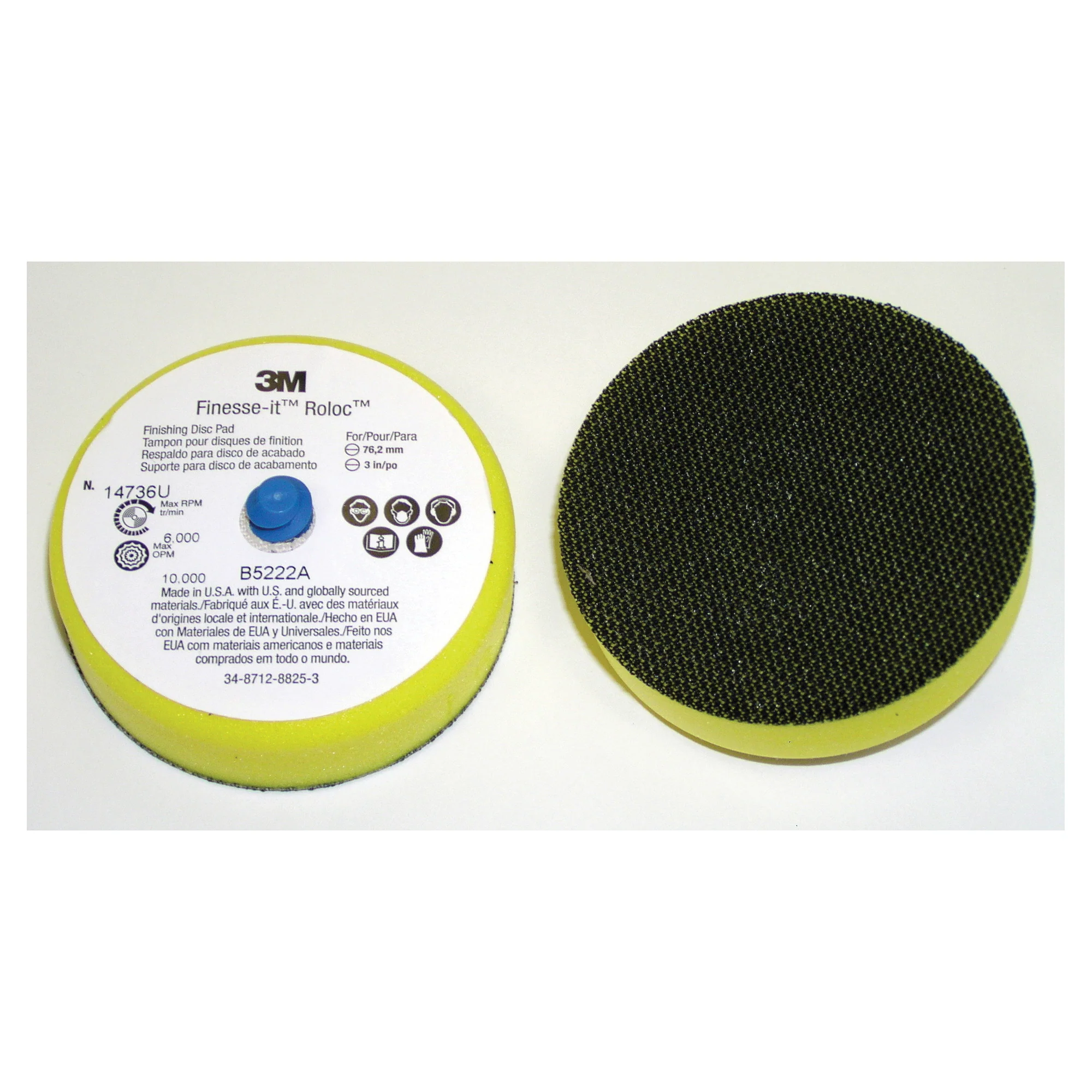3M AB14736  ~  Roloc Finishing Disc Pad Firm (3 Inch)