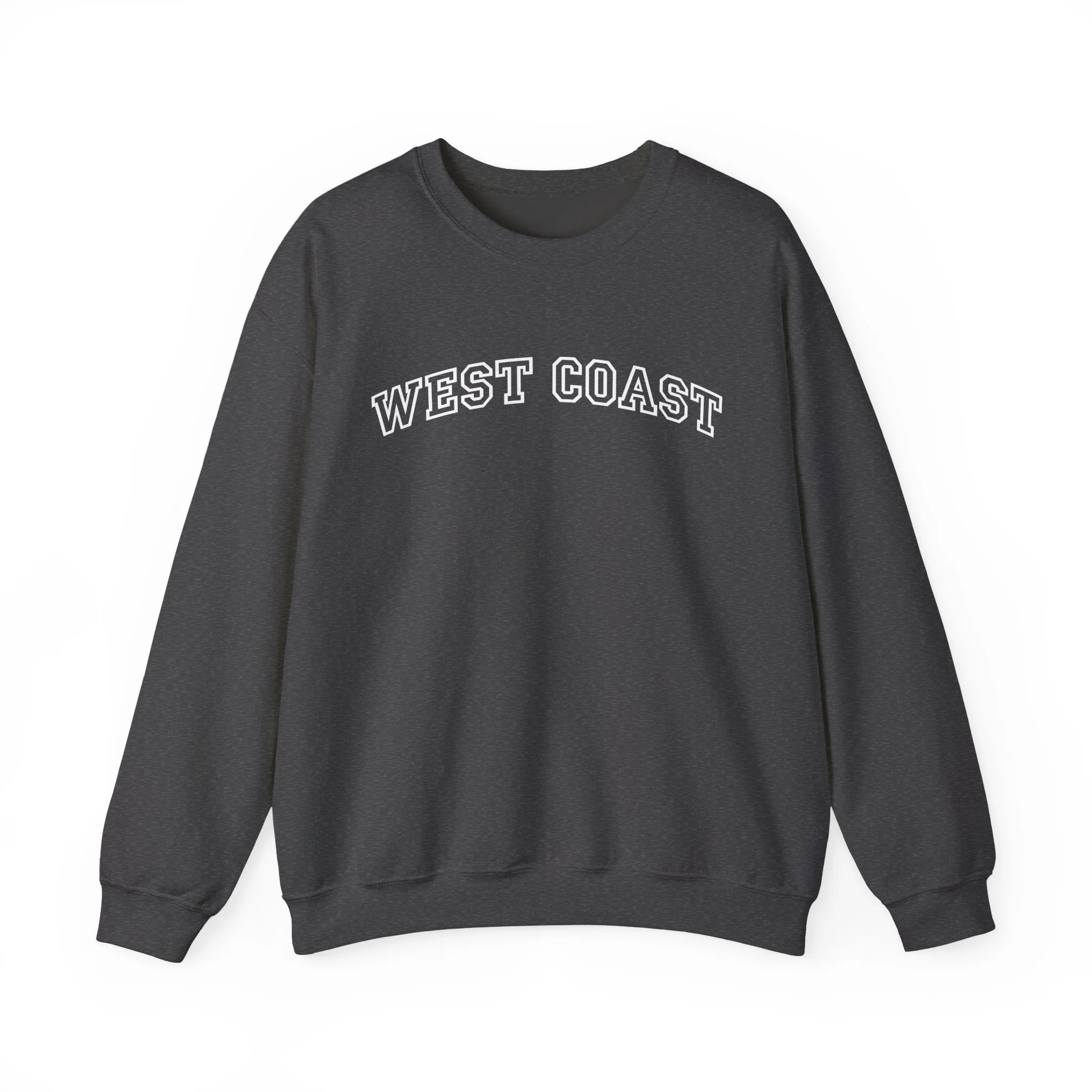 West Coast Crewneck Sweatshirt - Classic Arched Text Pullover