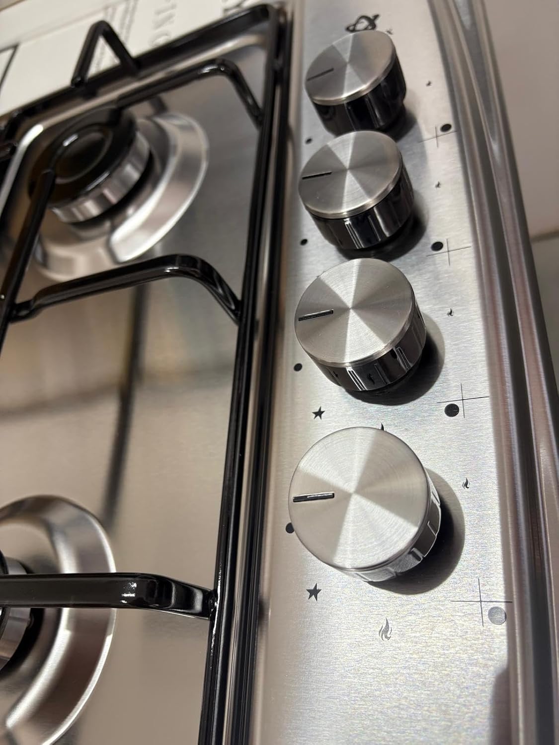 Piano Cottura 4 Fuochi 60 cm Da Incasso Inox Acciaio Liscio