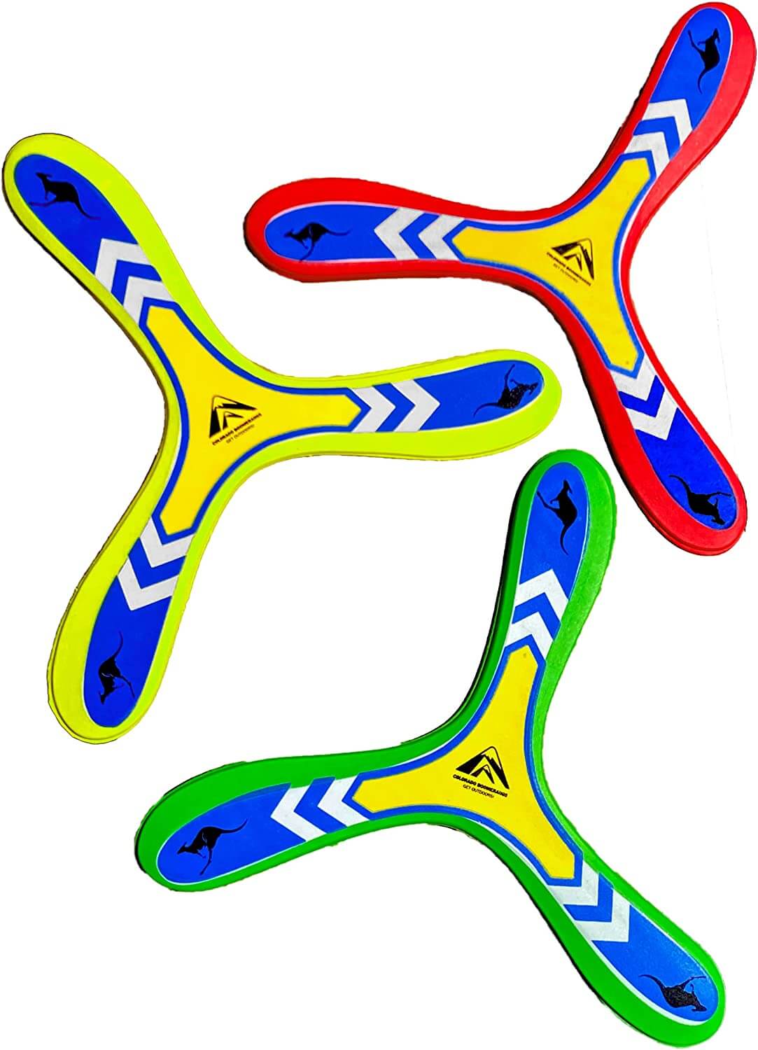 Trirang Foam Boomerang - Soft foam boomerangs for low wind environments