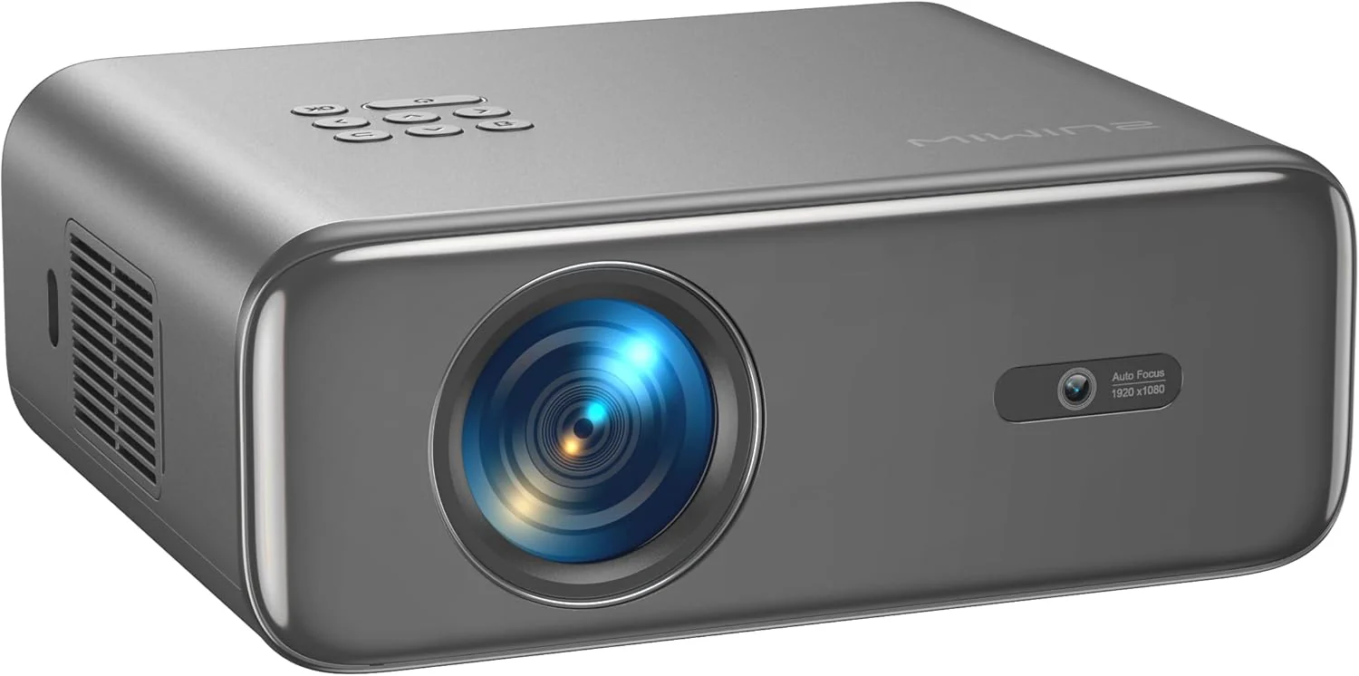Projector 4K【1400 ANSI/Netflix Included/Dolby】 Smart Projector 4K Portable Auto Focus/Keystone WiFi Bluetooth FHD 1080P, HDR10, Projectors WiFi6 Outdoor Zoom 50% for Home Cinema/PPT Dual HDMI/USB