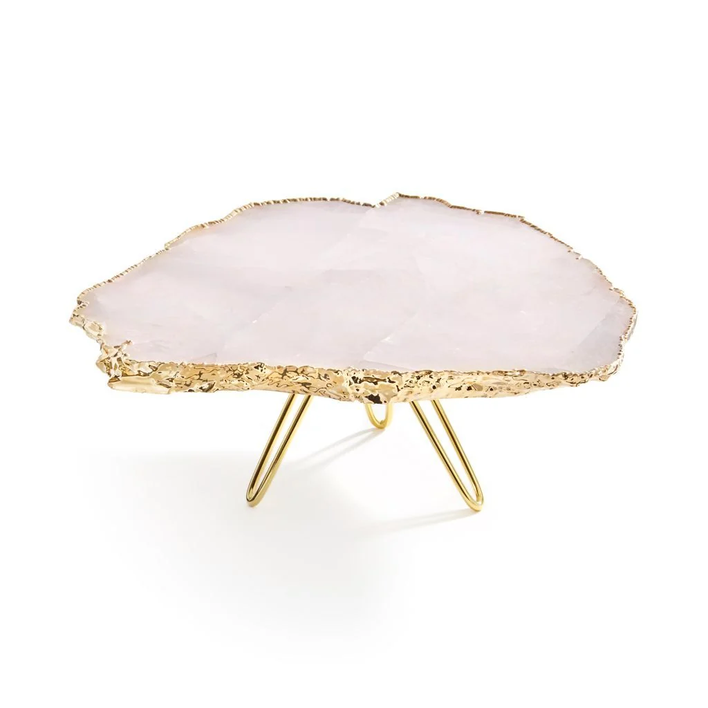 Torta Cake Plate, Rose Quartz