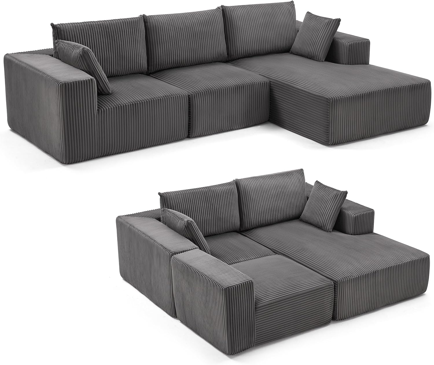 108 Modular Sectional Sofa Cloud Sectional Couch Modern Modular L-Shape Sofa Couch
